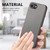 iPhone 17e / 16e Twill Fabric Leather Skin Back Phone Case - Gray