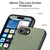iPhone 17e / 16e Twill Fabric Leather Skin Back Phone Case - Green