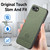 iPhone 17e / 16e Twill Fabric Leather Skin Back Phone Case - Green