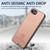 iPhone 17e / 16e Twill Fabric Leather Skin Back Phone Case - Pink