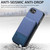 iPhone 17e / 16e Twill Fabric Leather Vertical Flip RFID Card Bag Phone Case - Blue