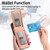 iPhone 17e / 16e Twill Fabric Leather Vertical Flip RFID Card Bag Phone Case - Pink