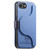 iPhone 17e / 16e Twill Fabric MagSafe RFID Anti-theft Zipper Wallet Leather Phone Case - Dark Blue