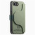 iPhone 17e / 16e Twill Fabric MagSafe RFID Anti-theft Zipper Wallet Leather Phone Case - Green