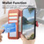 iPhone 17e / 16e Twill Fabric MagSafe RFID Anti-theft Zipper Wallet Leather Phone Case - Orange