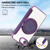 iPhone 17e / 16e Ultra-thin Rotation Holder Magnetic Plating Vegan Leather Phone Case - Purple
