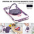 iPhone 17e / 16e Ultra-thin Rotation Holder Magnetic Plating Vegan Leather Phone Case - Purple