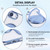 iPhone 17e / 16e Ultra-thin Rotation Holder Magnetic Plating Vegan Leather Phone Case - Sierra Blue