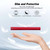 iPhone 17e / 16e Ultra-thin Voltage Magnetic Buckle Leather Phone Case - Red