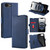 iPhone 17e / 16e Ultra-thin Voltage Side Buckle Horizontal Flip Leather Phone Case - Blue