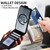iPhone 17e / 16e Vertical Flip Cover Solid Color Vegan Leather Phone Case with Crossbody Chain - Black