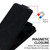 iPhone 17e / 16e Vertical Flip Cover Solid Color Vegan Leather Phone Case with Crossbody Chain - Black
