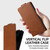 iPhone 17e / 16e Vertical Flip Cover Solid Color Vegan Leather Phone Case with Crossbody Chain - Brown
