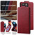 iPhone 17e / 16e Vertical Flip Cover Solid Color Vegan Leather Phone Case with Crossbody Chain - Red