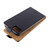 iPhone 17e / 16e Vertical Flip Leather Phone Case with Card Slot - Black