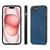 iPhone 17e / 16e Vintage Leather PC Back Cover Phone Case - Blue