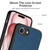 iPhone 17e / 16e Vintage Leather PC Back Cover Phone Case - Blue