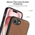 iPhone 17e / 16e Vintage Leather PC Back Cover Phone Case - Brown