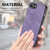 iPhone 17e / 16e Vintage Leather PC Back Cover Phone Case - Purple