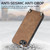 iPhone 17e / 16e Vintage Leather PC Back Cover Phone Case with Crossbody Strap - Brown