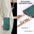 iPhone 17e / 16e Vintage Leather PC Back Cover Phone Case with Crossbody Strap - Green