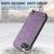 iPhone 17e / 16e Vintage Leather PC Back Cover Phone Case with Crossbody Strap - Purple