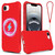 iPhone 17e / 16e Wave Texture MagSafe Magnetic Liquid Silicone Phone Case - Red