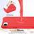 iPhone 17e / 16e Wave Texture MagSafe Magnetic Liquid Silicone Phone Case - Red