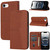 iPhone 17e / 16e Woven Texture Stitching Magnetic Leather Phone Case - Brown