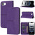 iPhone 17e / 16e Woven Texture Stitching Magnetic Leather Phone Case - Purple