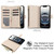 iPhone 17e / 16e YM016 Rhombic Zipper Card Wallet Leather Phone Case with Lanyard - Apricot