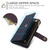 iPhone 17e / 16e YM016 Rhombic Zipper Card Wallet Leather Phone Case with Lanyard - Dark Purple