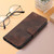 iPhone 17e / 16e YX0060 Elephant Head Embossed Phone Leather Case with Lanyard - Coffee