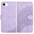 iPhone 17e / 16e YX0060 Elephant Head Embossed Phone Leather Case with Lanyard - Light Purple