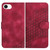 iPhone 17e / 16e YX0060 Elephant Head Embossed Phone Leather Case with Lanyard - Rose Red