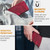 iPhone 17e / 16e YX0060 Elephant Head Embossed Phone Leather Case with Lanyard - Rose Red