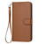 iPhone 17e / 16e YX0070 Carbon Fiber Buckle Leather Phone Case with Lanyard - Coffee