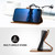 iPhone 17e / 16e YX0070 Carbon Fiber Buckle Leather Phone Case with Lanyard - Coffee