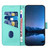 iPhone 17e / 16e YX0070 Carbon Fiber Buckle Leather Phone Case with Lanyard - Light Blue