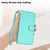 iPhone 17e / 16e YX0070 Carbon Fiber Buckle Leather Phone Case with Lanyard - Light Blue