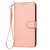 iPhone 17e / 16e YX0070 Carbon Fiber Buckle Leather Phone Case with Lanyard - Pink