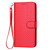 iPhone 17e / 16e YX0070 Carbon Fiber Buckle Leather Phone Case with Lanyard - Red
