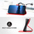 iPhone 17e / 16e YX0070 Carbon Fiber Buckle Leather Phone Case with Lanyard - Red