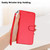 iPhone 17e / 16e YX0070 Carbon Fiber Buckle Leather Phone Case with Lanyard - Red
