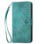 iPhone 17e / 16e YX0080 Grid Butterfly Embossed Pattern Flip Leather Phone Case with Lanyard - Light Blue