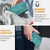 iPhone 17e / 16e YX0080 Grid Butterfly Embossed Pattern Flip Leather Phone Case with Lanyard - Light Blue