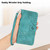 iPhone 17e / 16e YX0080 Grid Butterfly Embossed Pattern Flip Leather Phone Case with Lanyard - Light Blue