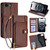iPhone 17e / 16e Zipper Bag Leather Phone Case - Brown