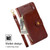 iPhone 17e / 16e Zipper Bag Leather Phone Case - Brown