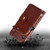 iPhone 17e / 16e Zipper Bag Leather Phone Case - Brown